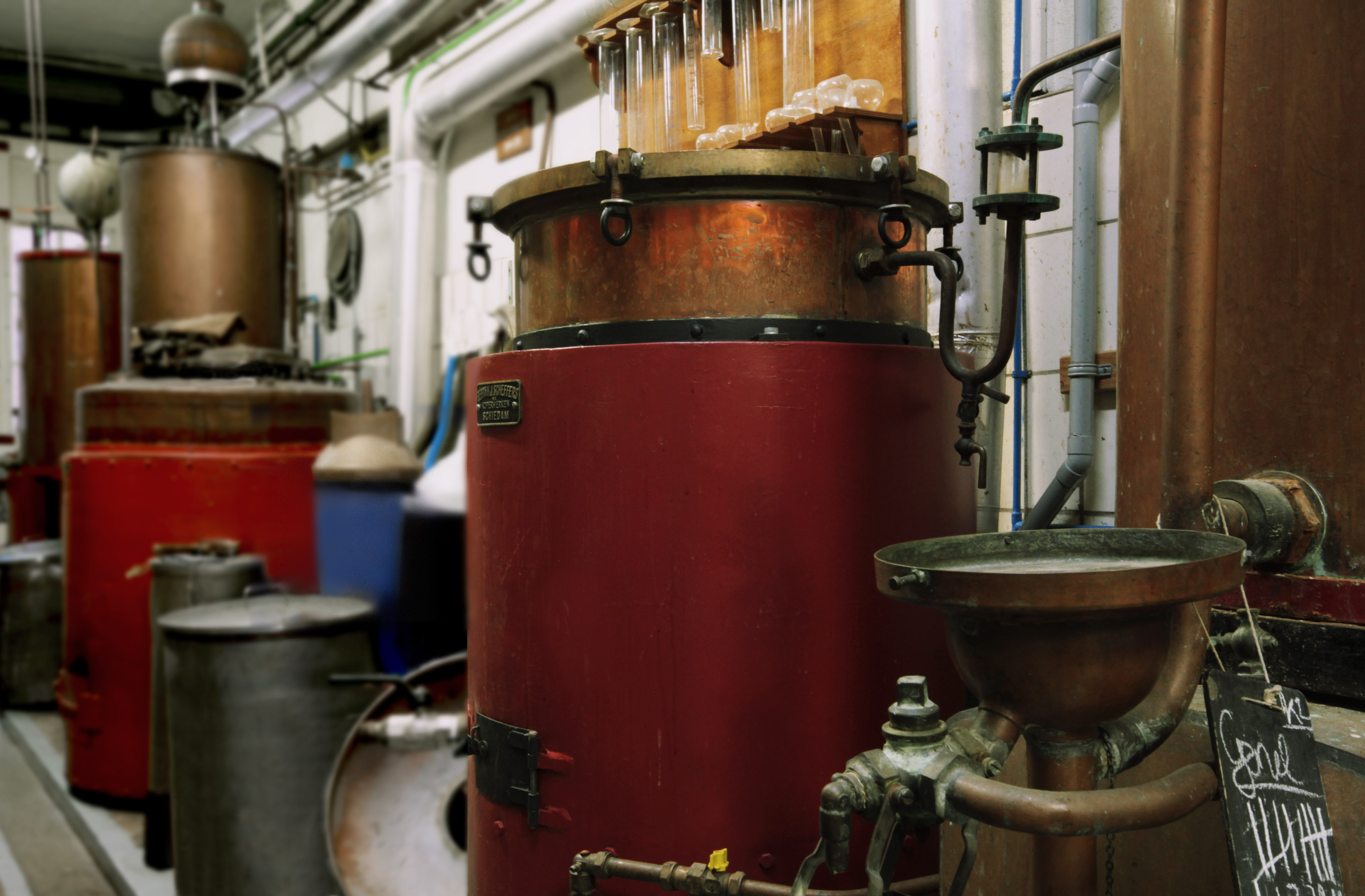 Distilleerderij ketels