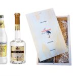 Gin & Tonic in wooden box with tumbler
